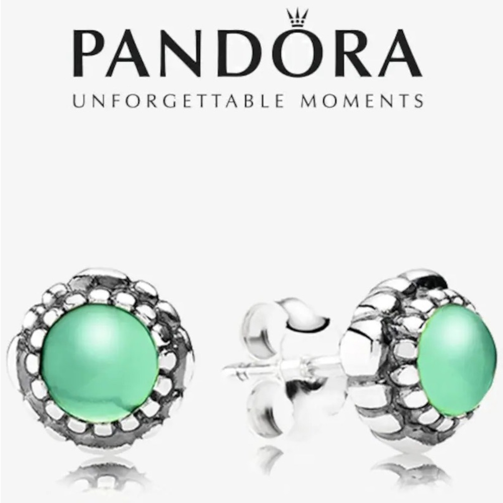 pandora emerald may birthstone earrings